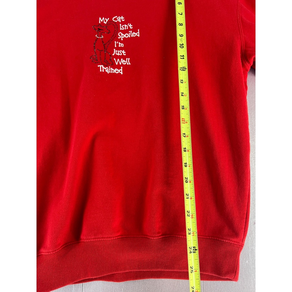 Vintage Cat Lady Sweatshirt Crewneck Embroidered Graphic 90s Funny Cat Lover - Picture 8 of 10